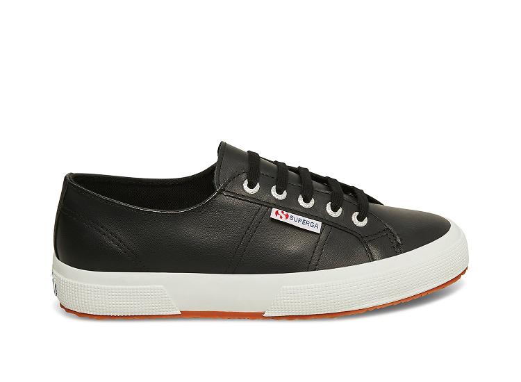 Superga 2750 Naplngcotu Black - Womens Superga Leather Shoes